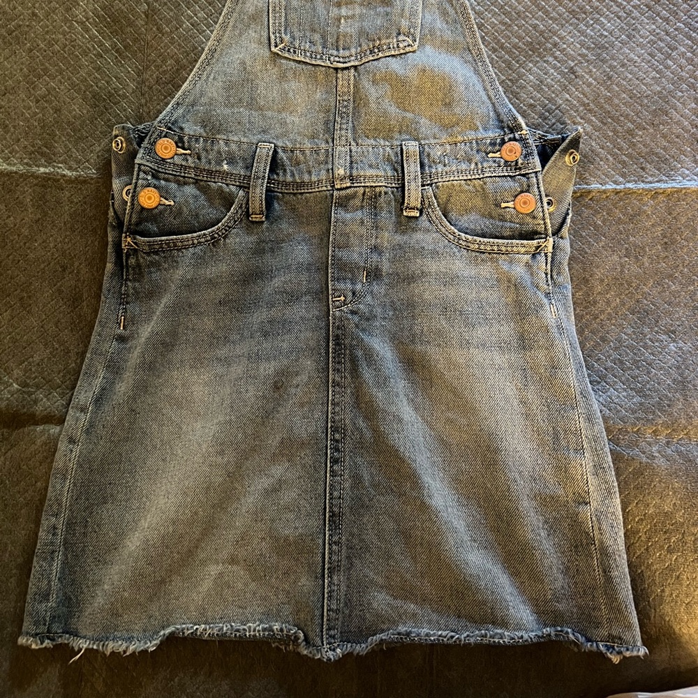 Denim overalls “dress” never been worn
